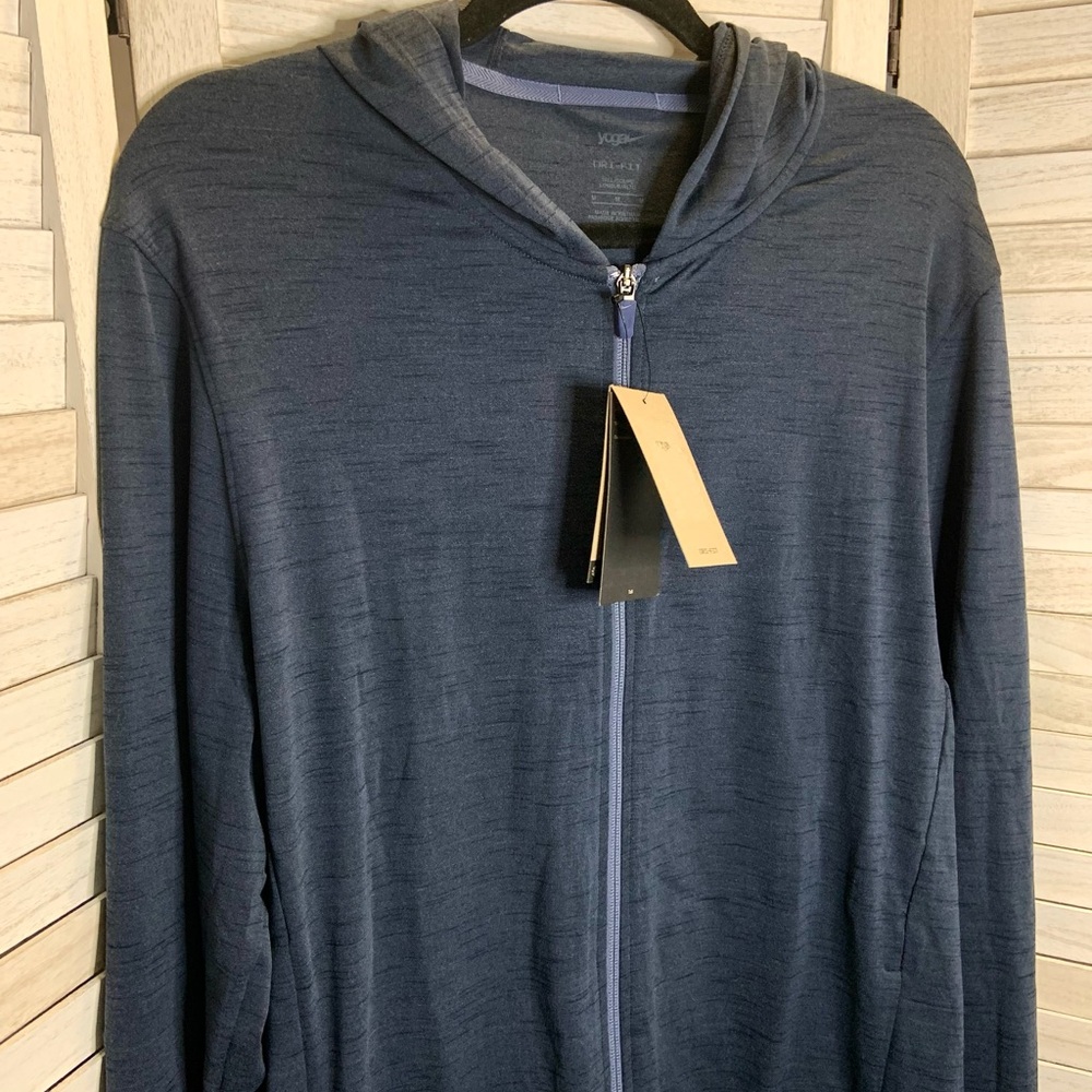 Nike Yoga Men’s Navy Blue Lightweight Zip Up Jacket Medium New - Picture 6 of 12